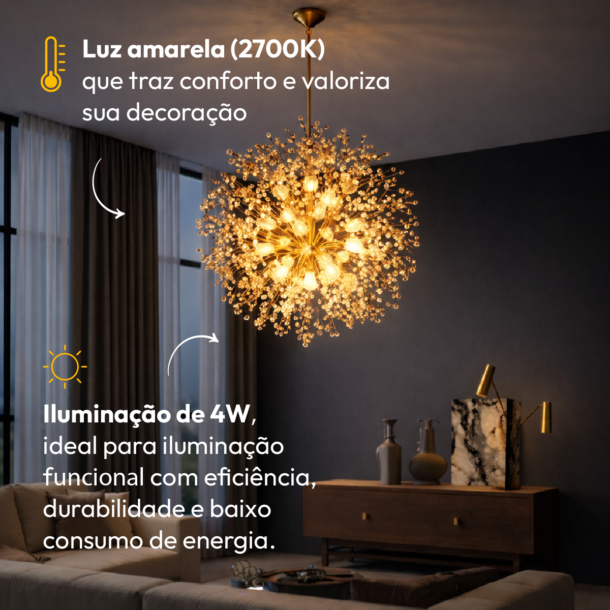 Kit 3 Lampada Led Luxpin Lac 4w 2700k Branco Quente G9 220v Branco  Alut By Avant