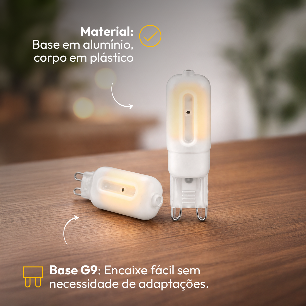 Kit 3 Lampada Led Luxpin Lac 4w 2700k Branco Quente G9 220v Branco  Alut By Avant