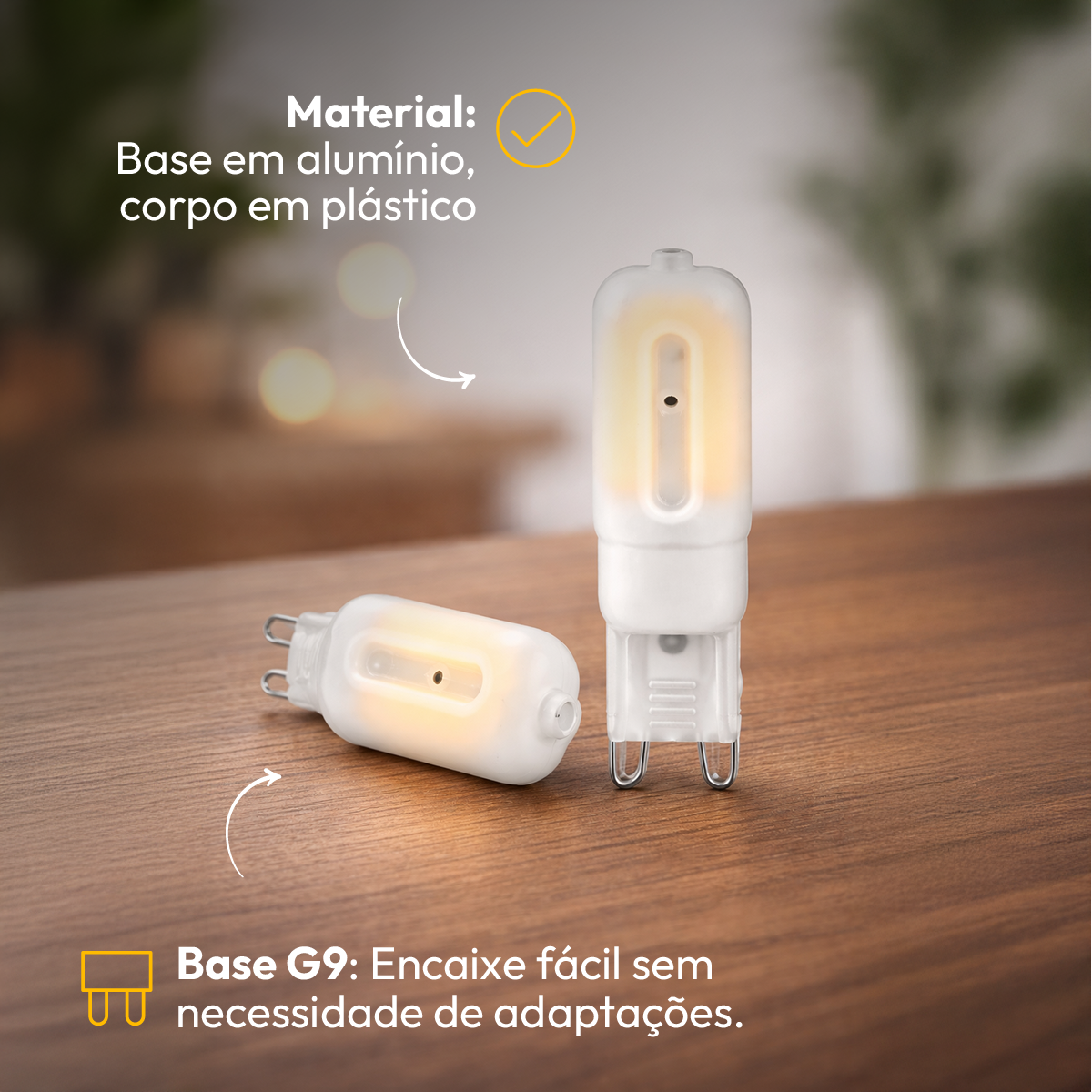 Kit 10 Lâmpada Led Luxpin Lac 4w 6500k Branco Frio G9 127v Branco Alut