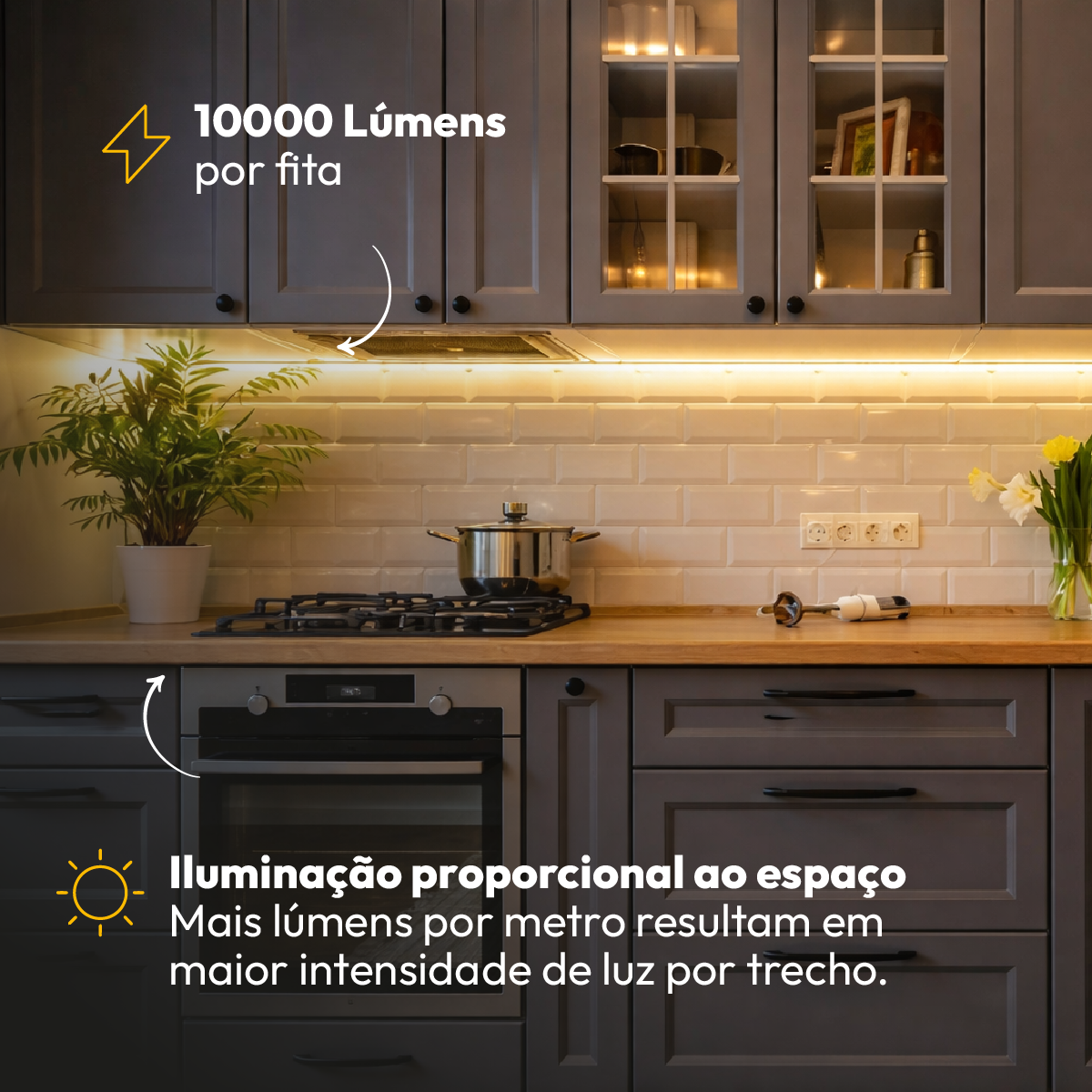 Fita Led Sotille Neon 5m 20w 3000k Branco Quente 12v Alut