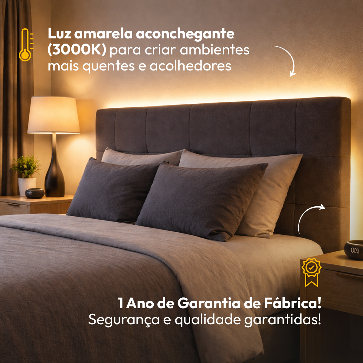 Fita Led Sotille Neon 5m 20w 3000k Branco Quente 12v Alut