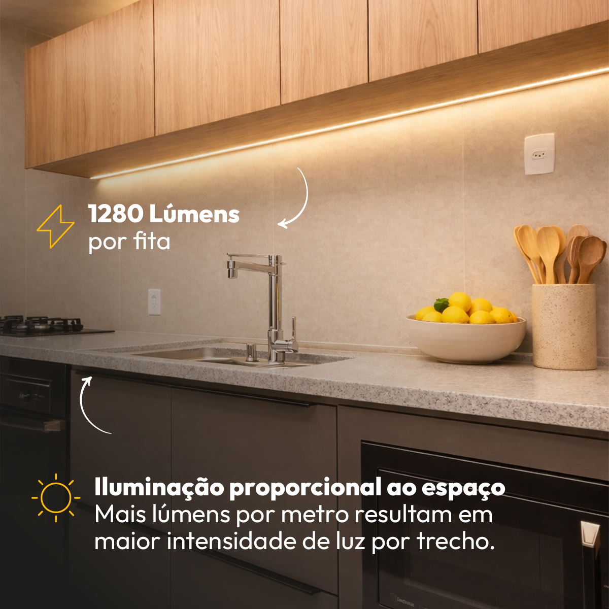 Fita Led Allure Smd 5m 10w 3000k Branco Quente 12v Alut