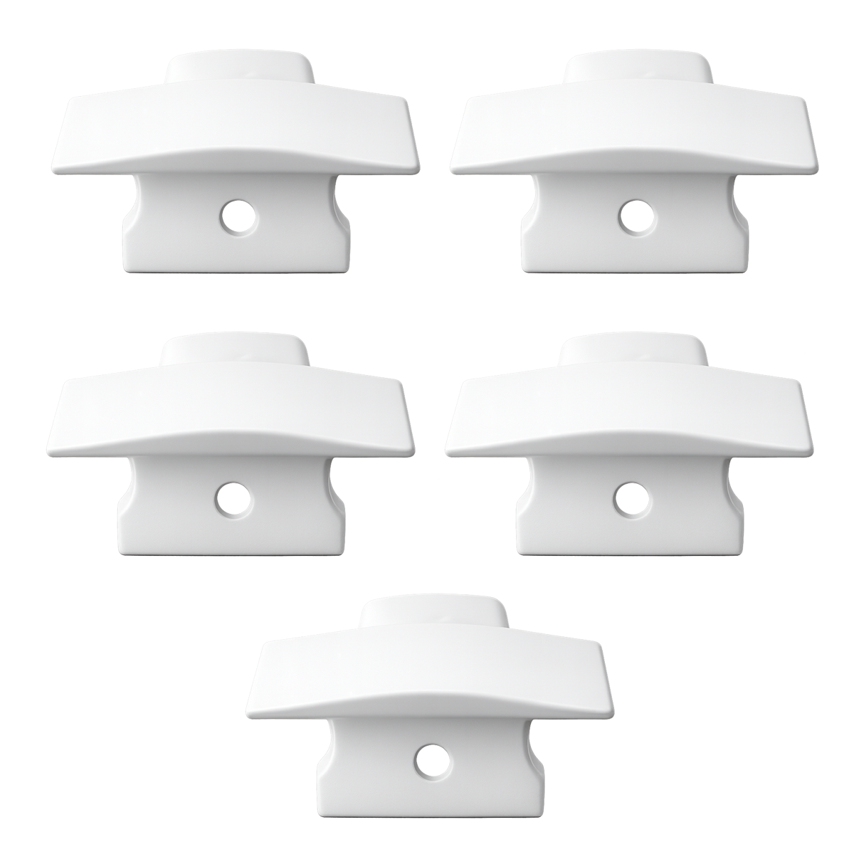 Kit 10 Tampas de Perfil Risque Inside 24x15mm Com furo Branco Alut