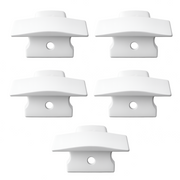 Kit 10 Tampas de Perfil Risque Inside 24x15mm Com furo Branco Alut