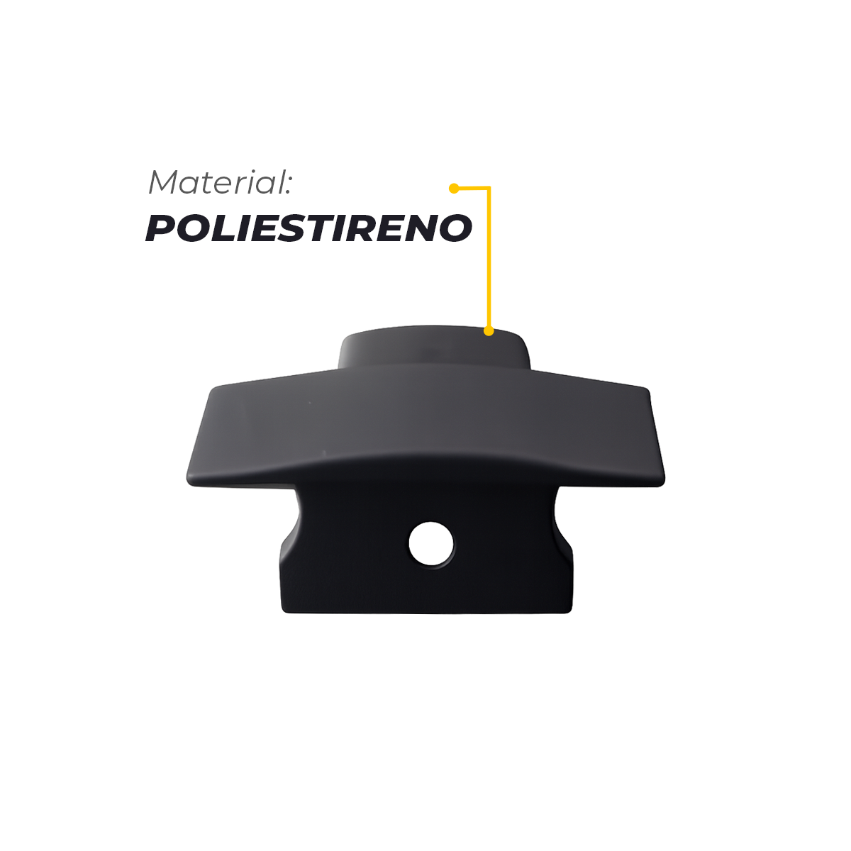 Kit 10 Tampas de Perfil Risque Inside 24x15mm Com furo Preto Alut