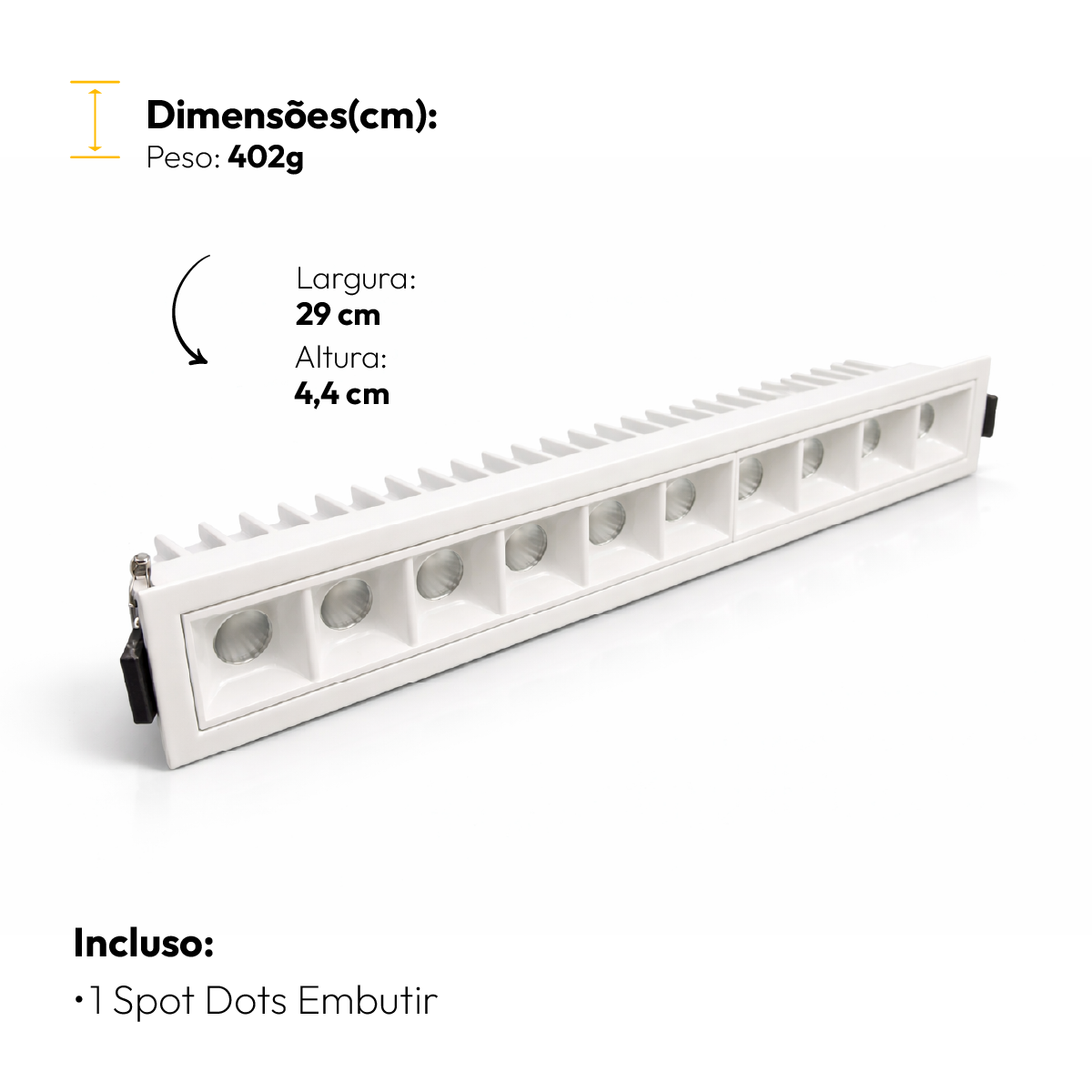 Spot Led Dots Embutir 20W 2700k/6500K Branco Bivolt Alut