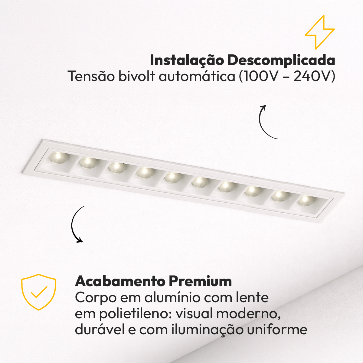 Spot Led Dots Embutir 20W 2700k/6500K Branco Bivolt Alut