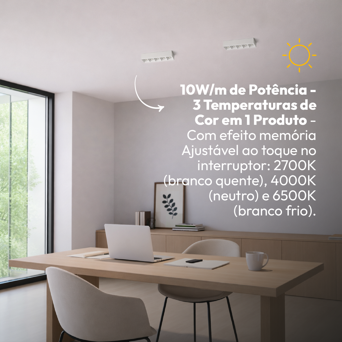 Spot Led Dots Sobrepor 10W 2700k/6500K Branco Bivolt Alut