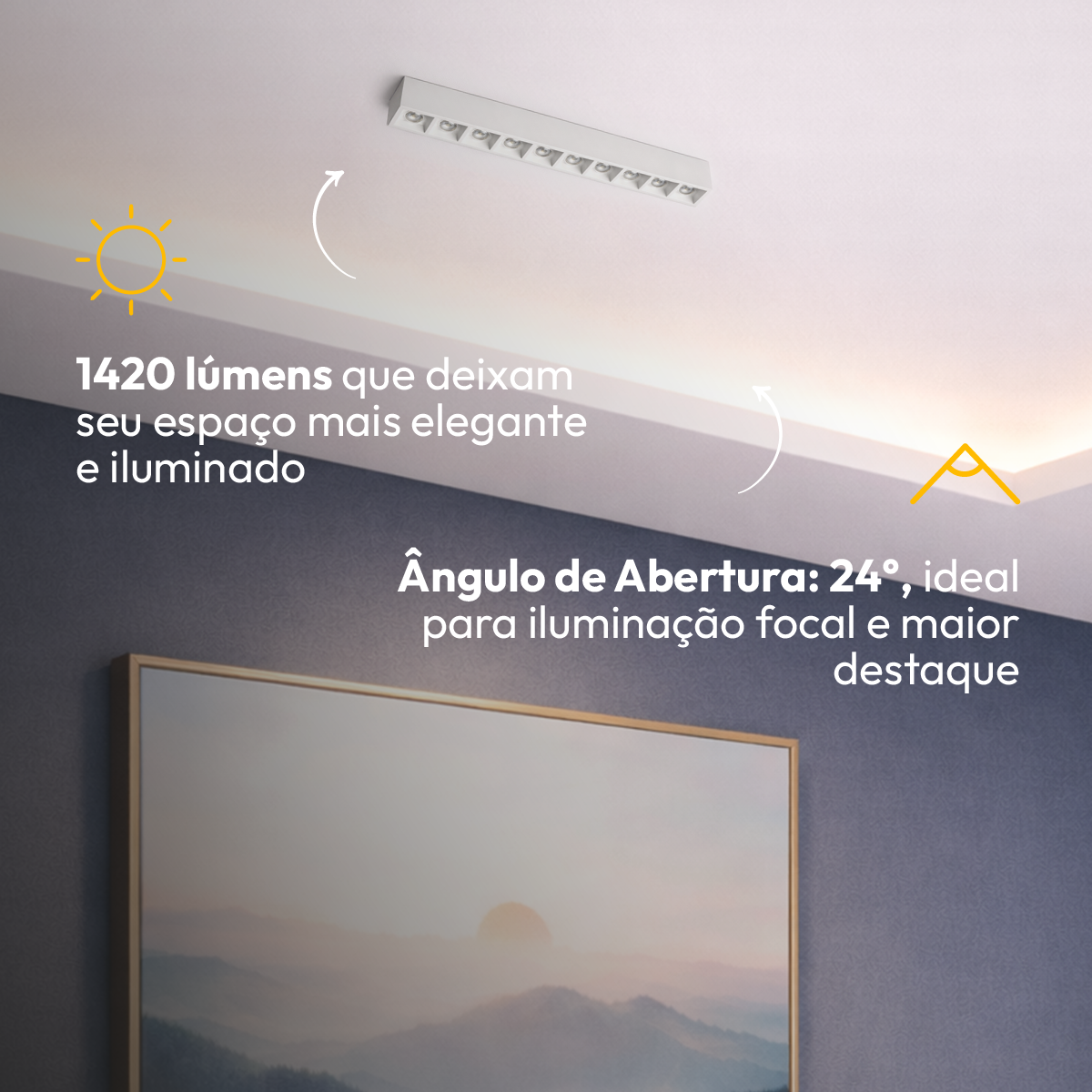 Spot Led Dots Sobrepor 20W 2700k/6500K Branco Bivolt Alut
