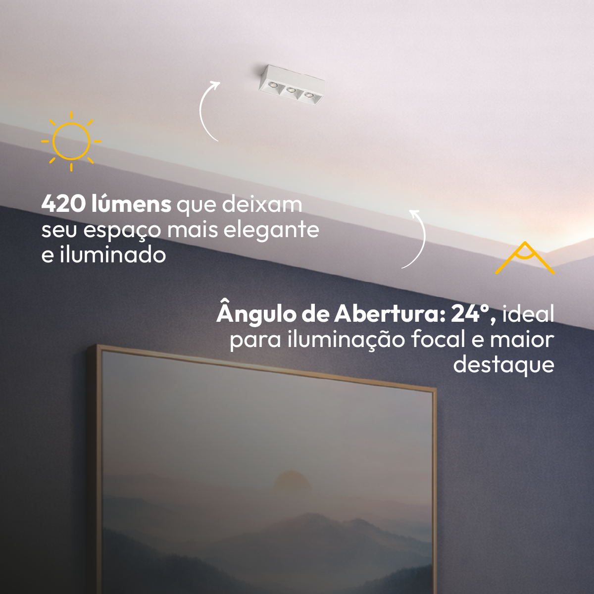 Spot Led Dots Sobrepor 6W 2700k/6500K Branco Bivolt Alut