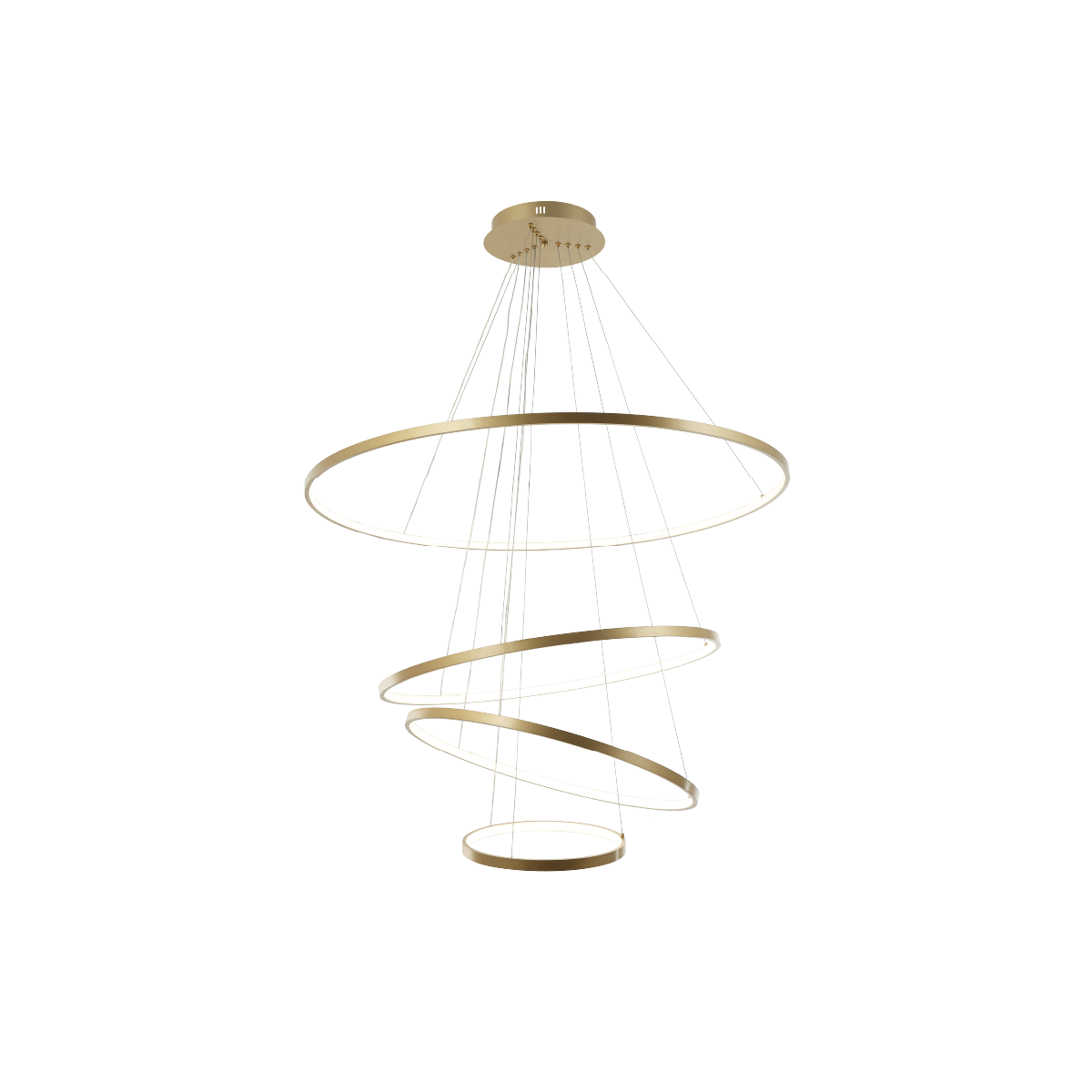 Luminaria Pendente Led Lura 100w Com Seleção de temperatura Quente/Neutro/Frio Dourado Alut