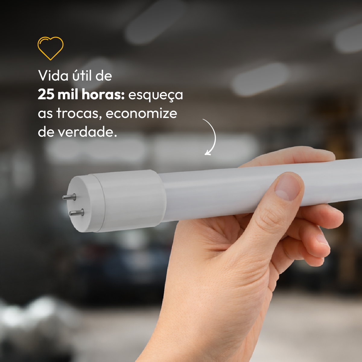 Lampada Led Tubular T8 65w 6500K Branco Frio 110v/220v Branco Cod: ALUT001925 Alut By Avant
