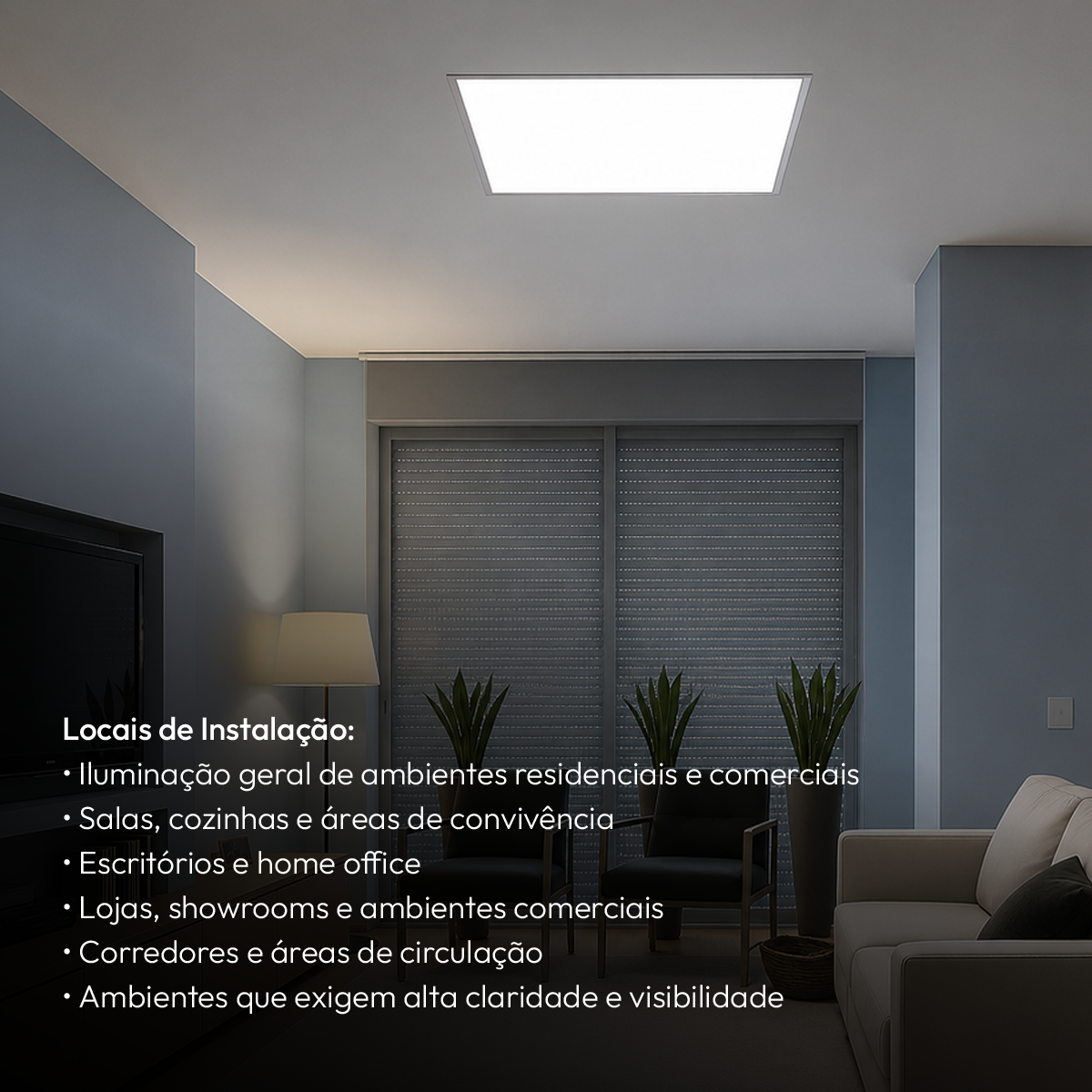Painel Led Modular Embutir 45w 6500k Branco Frio Bivolt Quadrado Branco Alut