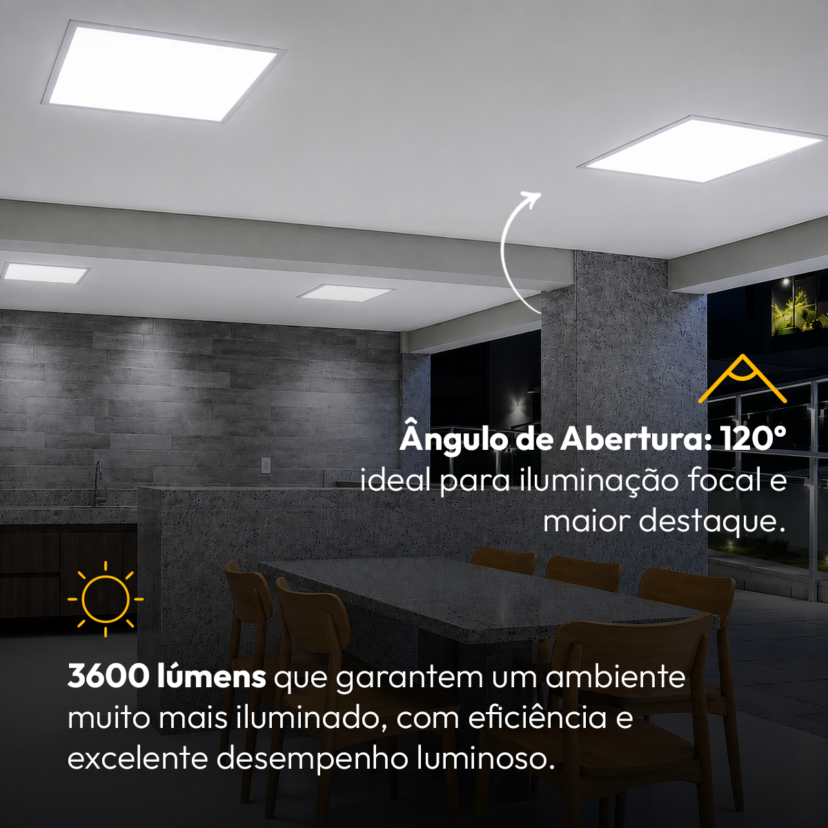 Painel Led Modular Embutir 45w 6500k Branco Frio Bivolt Quadrado Branco Alut