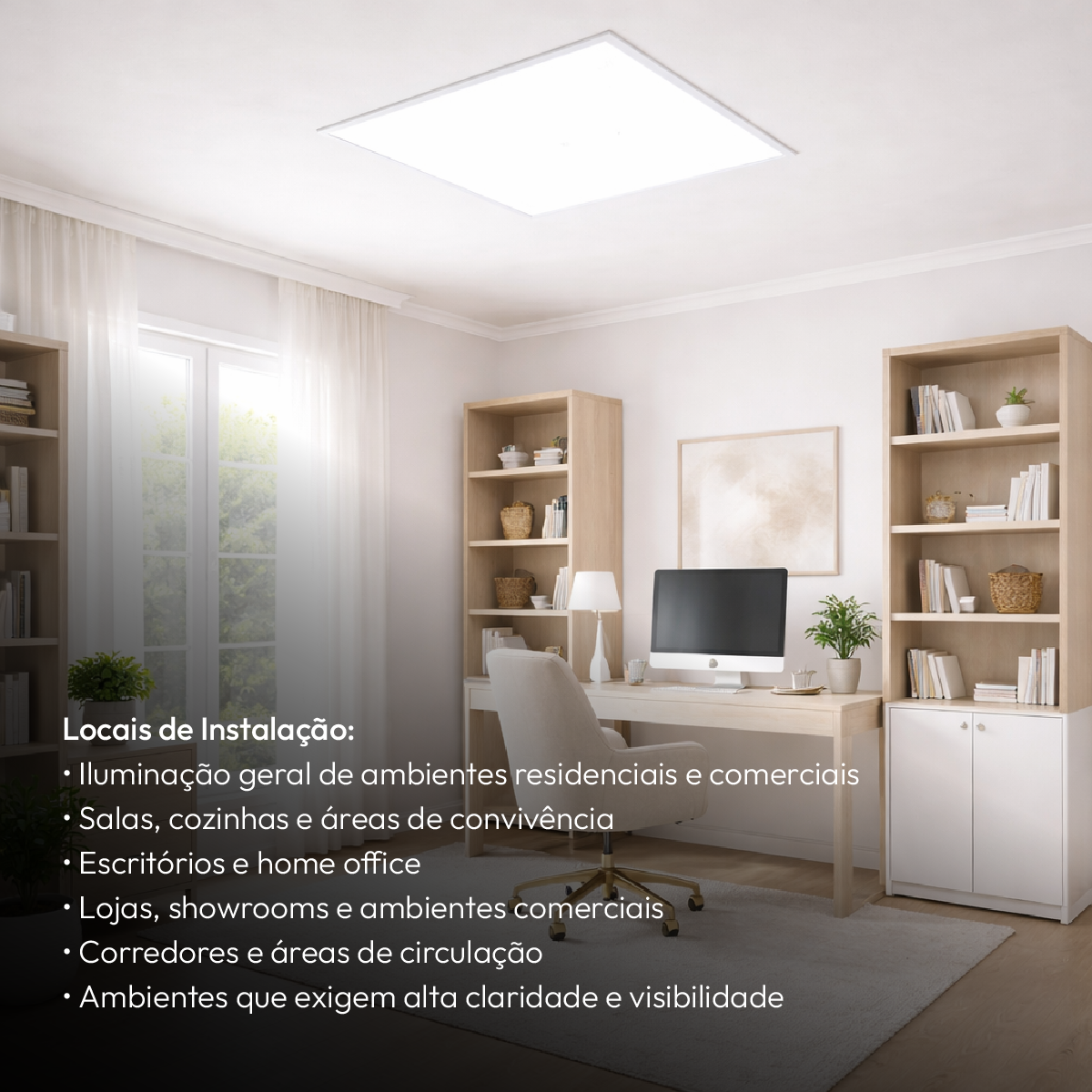 Painel Led Modular Embutir 45w 6500k Branco Frio Bivolt Quadrado Branco Alut