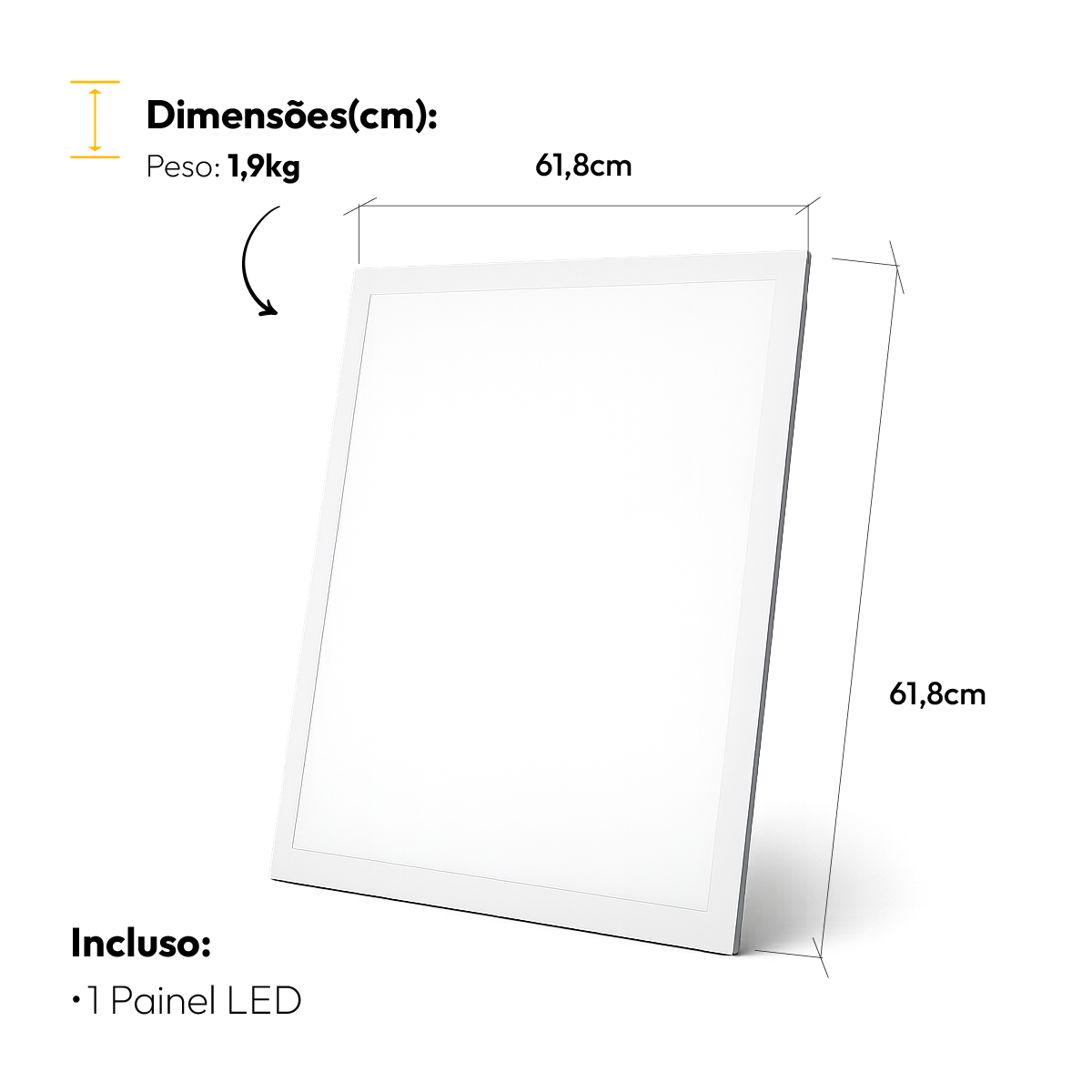 Painel Led Modular Embutir 45w 6500k Branco Frio Bivolt Quadrado Branco Alut