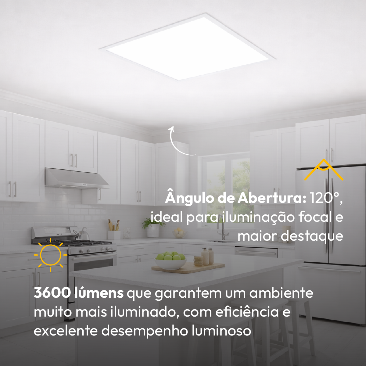 Painel Led Modular Embutir 45w 6500k Branco Frio Bivolt Quadrado Branco Alut