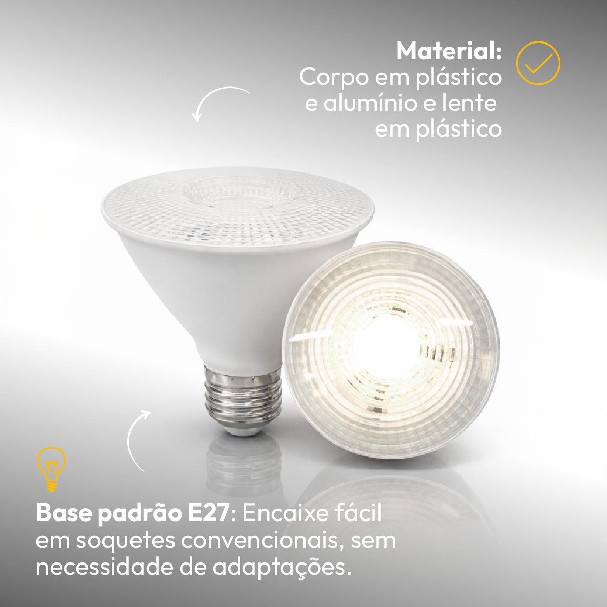 Lâmpada Led Par30 11w 4000k Branco Neutro E27 Bivolt Branco Alut