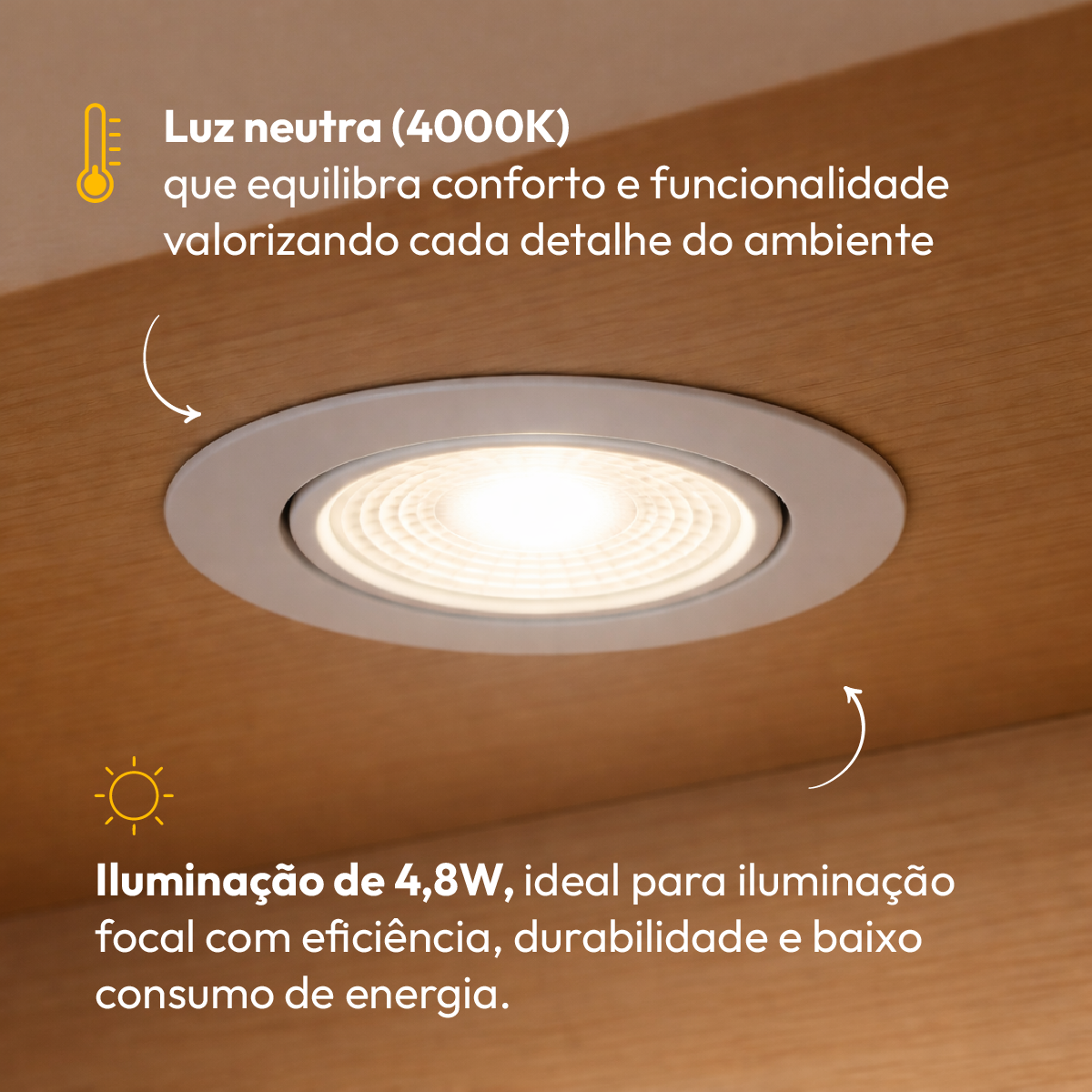 Lâmpada Led Dicroica 4,8w MR11 4000K Branco Neutro GU10 Bivolt Alut