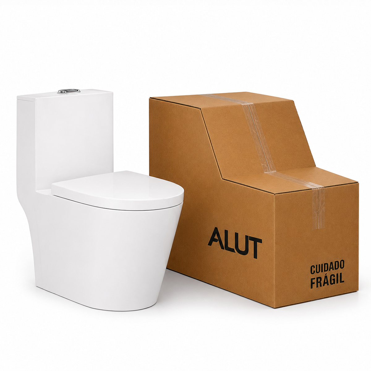Vaso Sanitário Monobloco Orbit Completo com Caixa Acoplada Privada Cerâmica Branca Alut