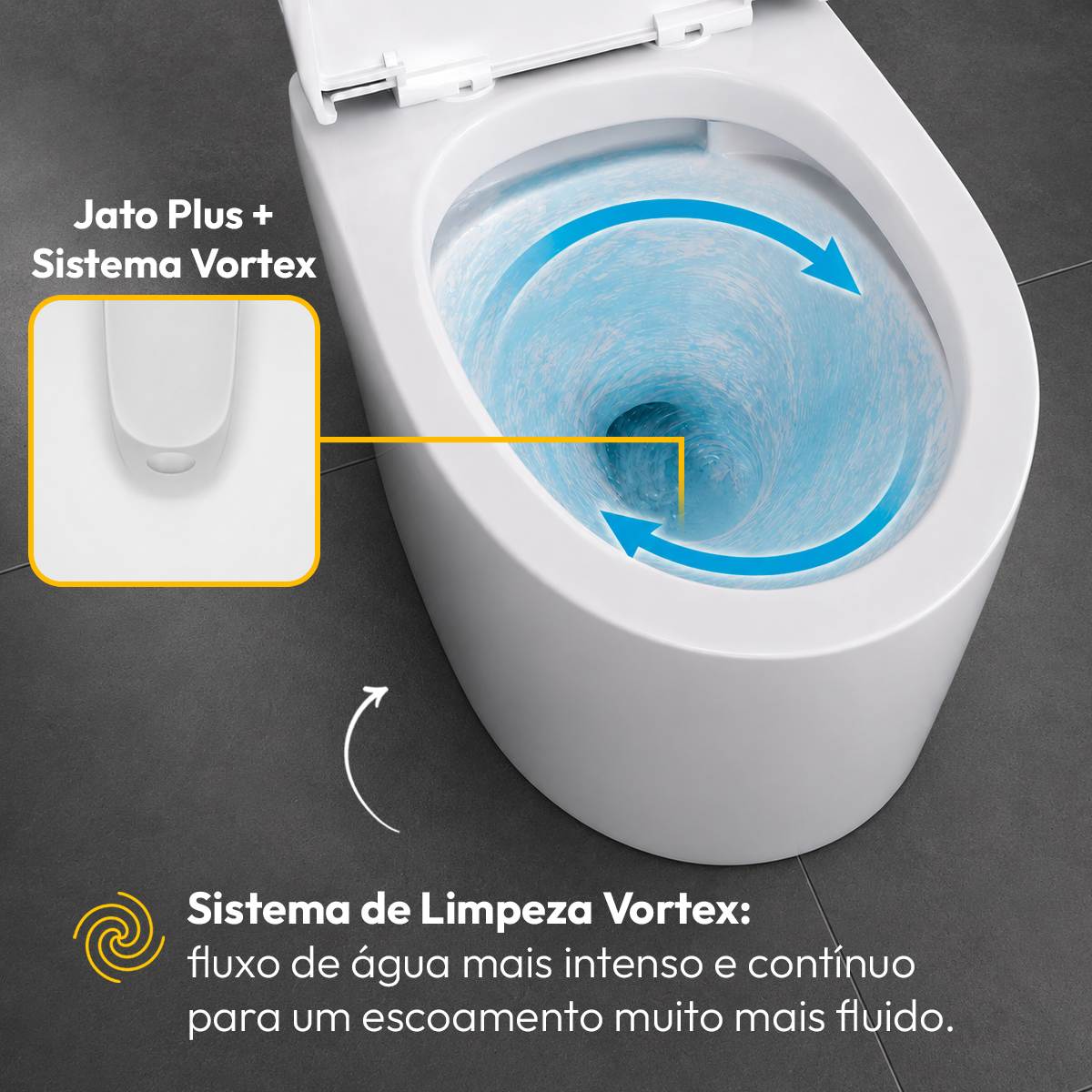Vaso Sanitário Monobloco Orbit Completo com Caixa Acoplada Privada Cerâmica Branca Alut