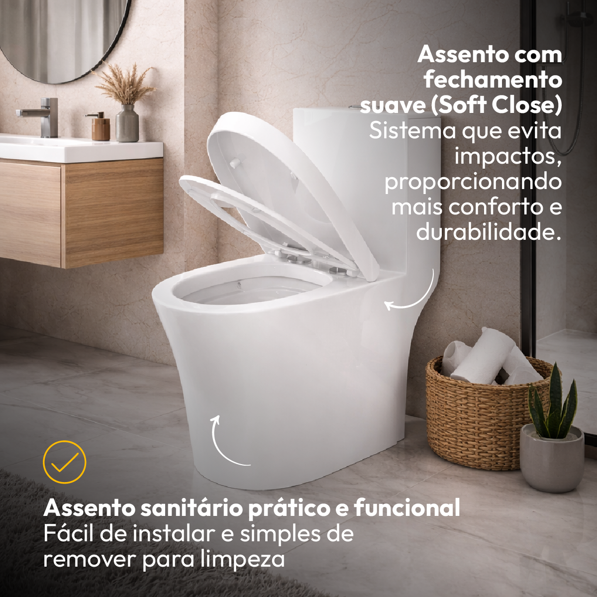 Vaso Sanitário Monobloco Orbit Completo com Caixa Acoplada Privada Cerâmica Branca Alut