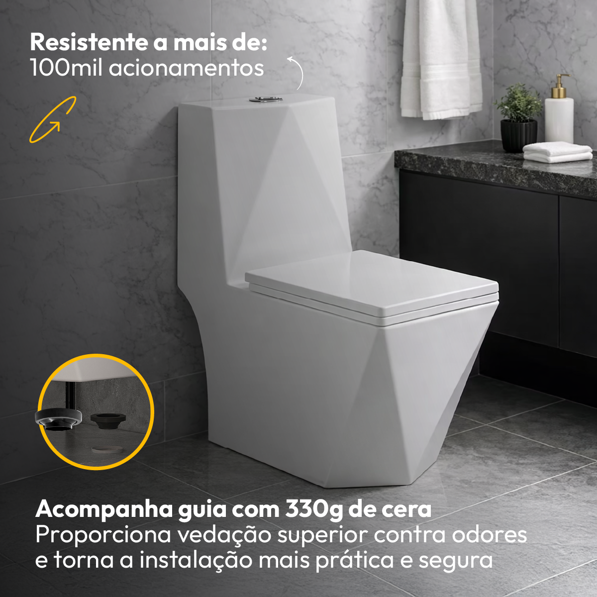 Vaso Sanitário Monobloco Vertex Completo com Caixa Acoplada Privada Cerâmica Branca Alut