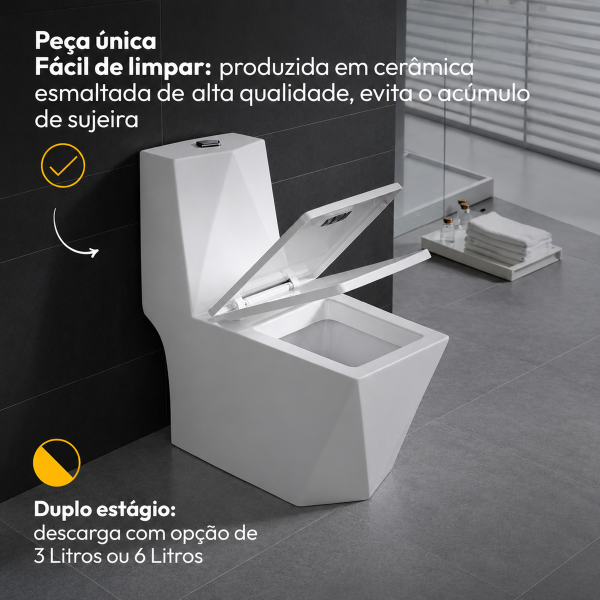 Vaso Sanitário Monobloco Vertex Completo com Caixa Acoplada Privada Cerâmica Branca Alut