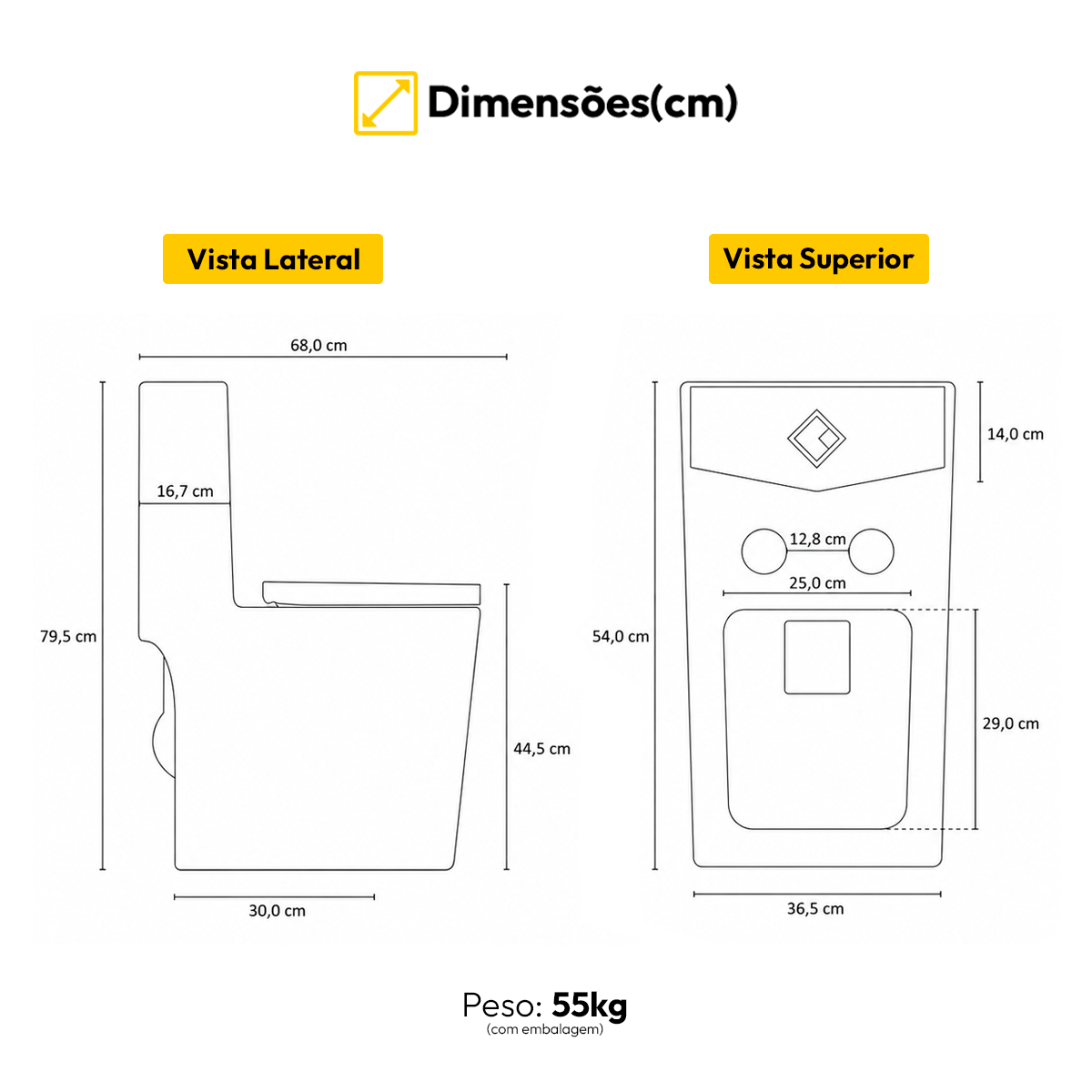 Vaso Sanitário Monobloco Vertex Completo com Caixa Acoplada Privada Cerâmica Branca Alut