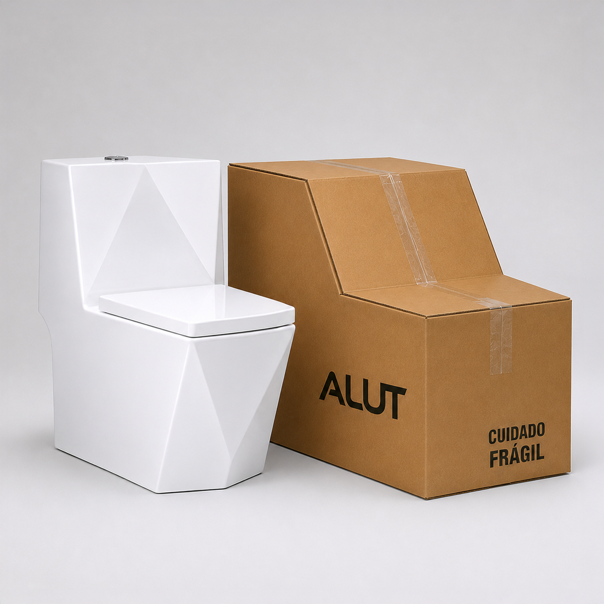 Vaso Sanitário Monobloco Vertex Completo com Caixa Acoplada Privada Cerâmica Branca Alut