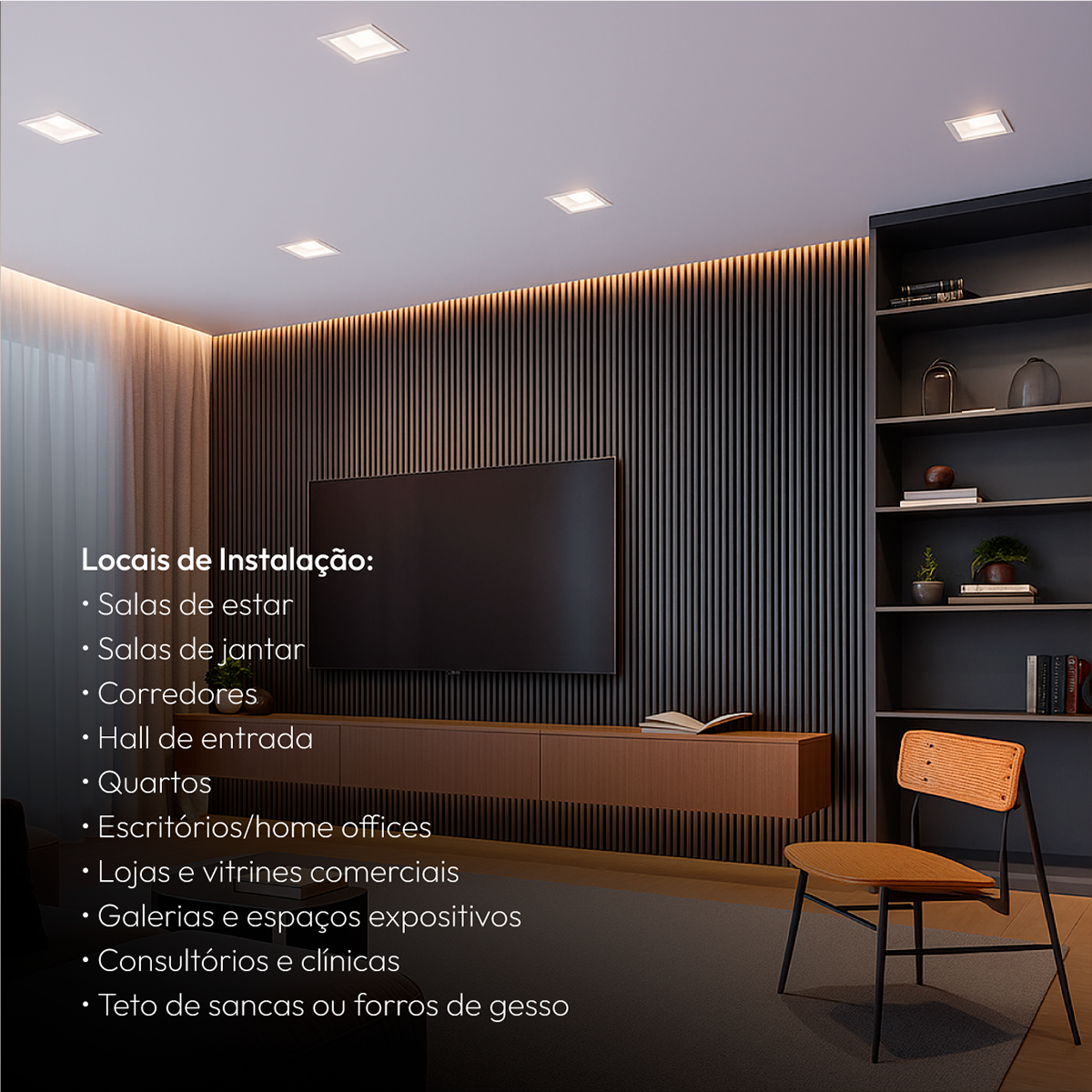 Kit 10 Spot Led Recuado Embutir 6500k Branco Frio Par20 Quadrado Branco Alut