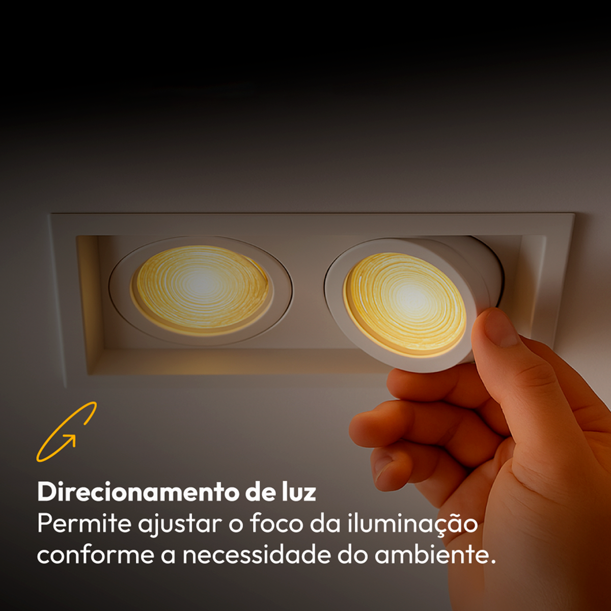 Kit 10 Spot Led Recuado Duo Embutir 6500k Branco Frio Gu10/MR16 Quadrado Branco Alut