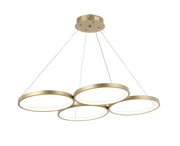 Luminária Pendente Led Domus 60W Seleção de Temperatura Quente/Neutro/Frio Dourado Alut