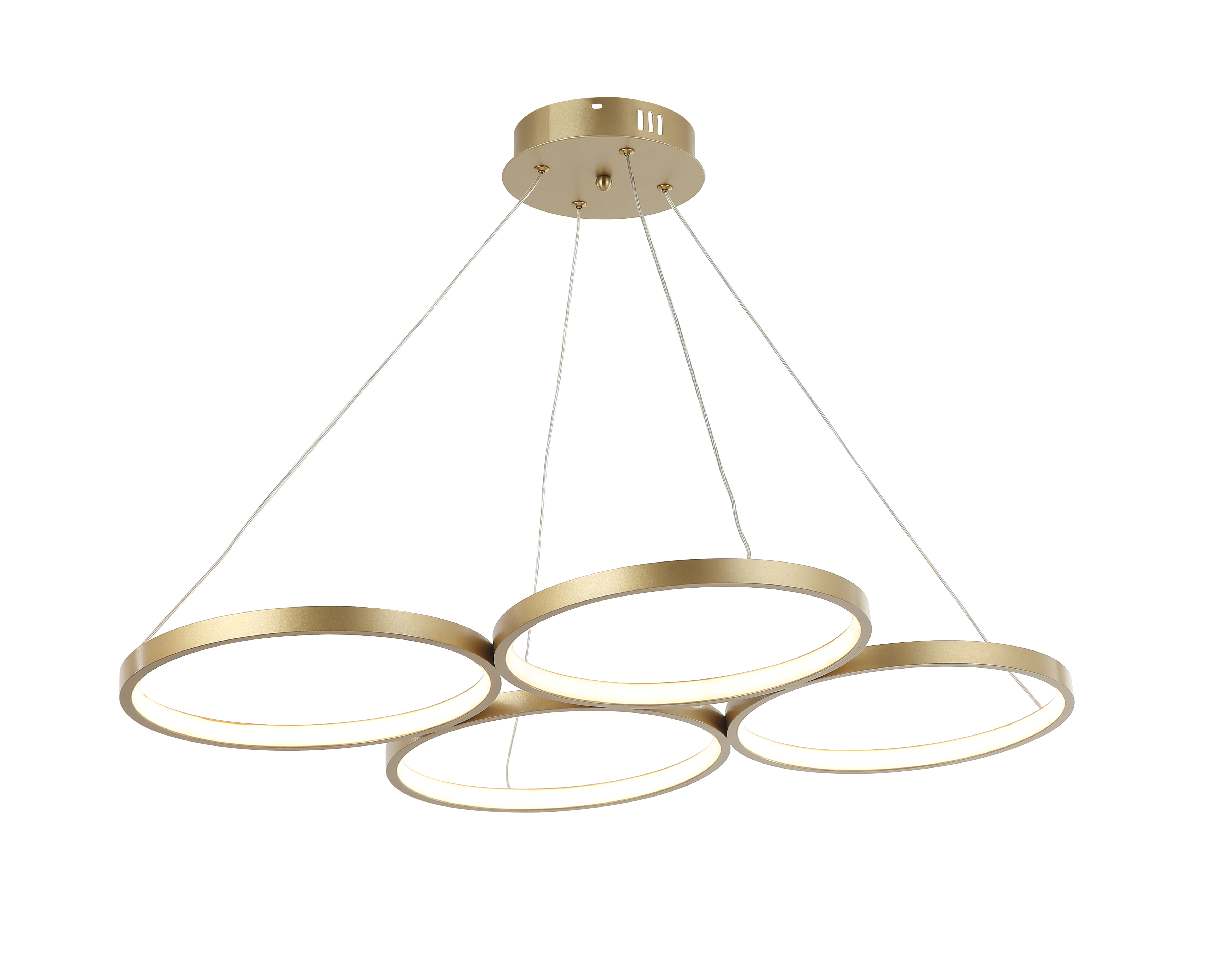 Luminária Pendente Led Domus 60W Seleção de Temperatura Quente/Neutro/Frio Dourado Alut