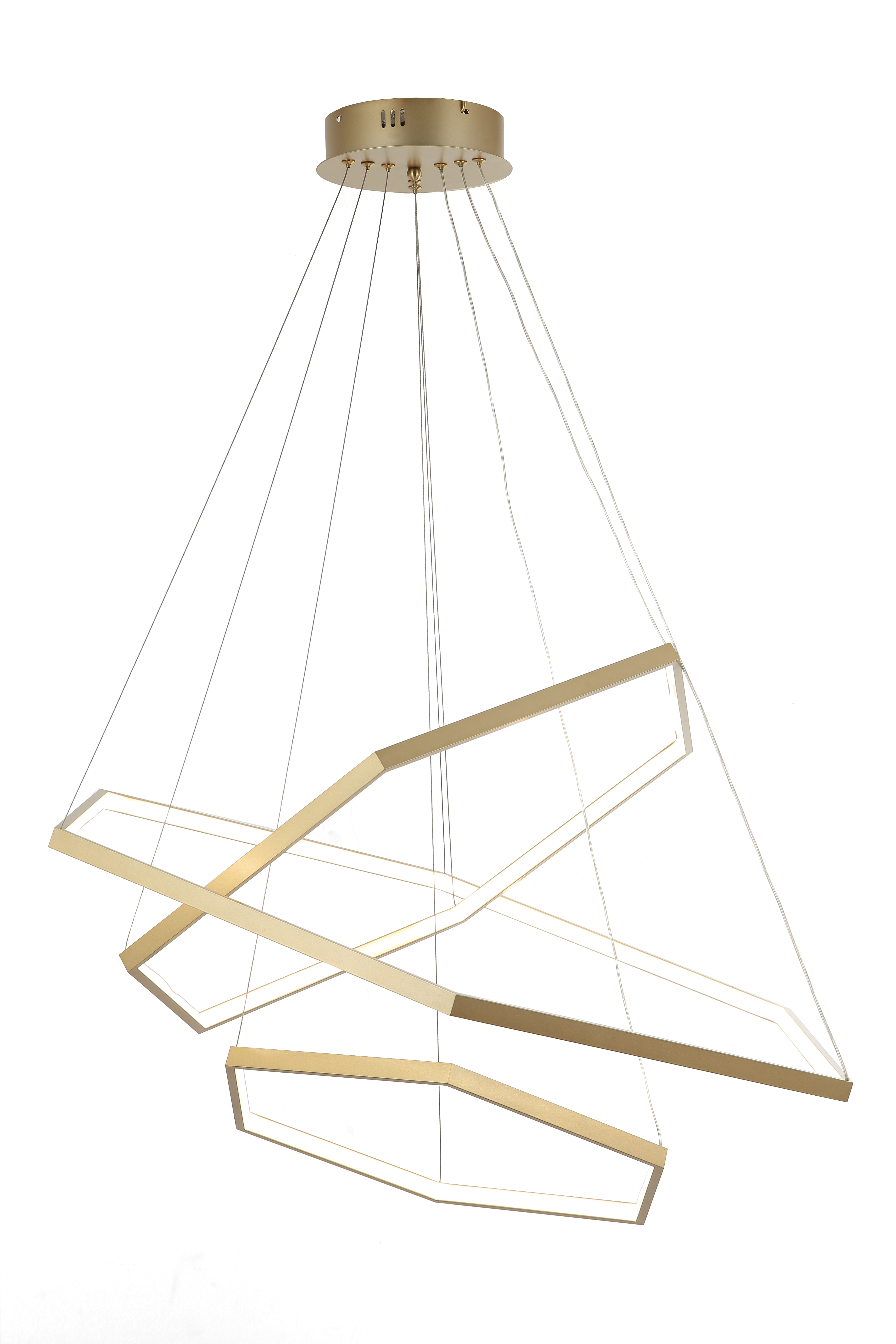 Luminária Pendente Led Nivus 80W Seleção de Temperatura Quente/Neutro/Frio Dourado Alut