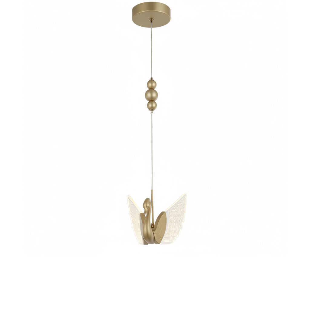 Luminária Pendente Led Cisne 4W Seleção de Temperatura Quente/Neutro/Frio Dourado Alut