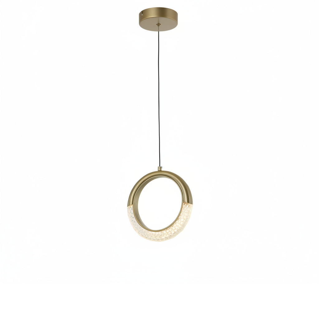 Luminária Pendente Led Arco 5W Seleção de Temperatura Quente/Neutro/Frio Dourado Alut