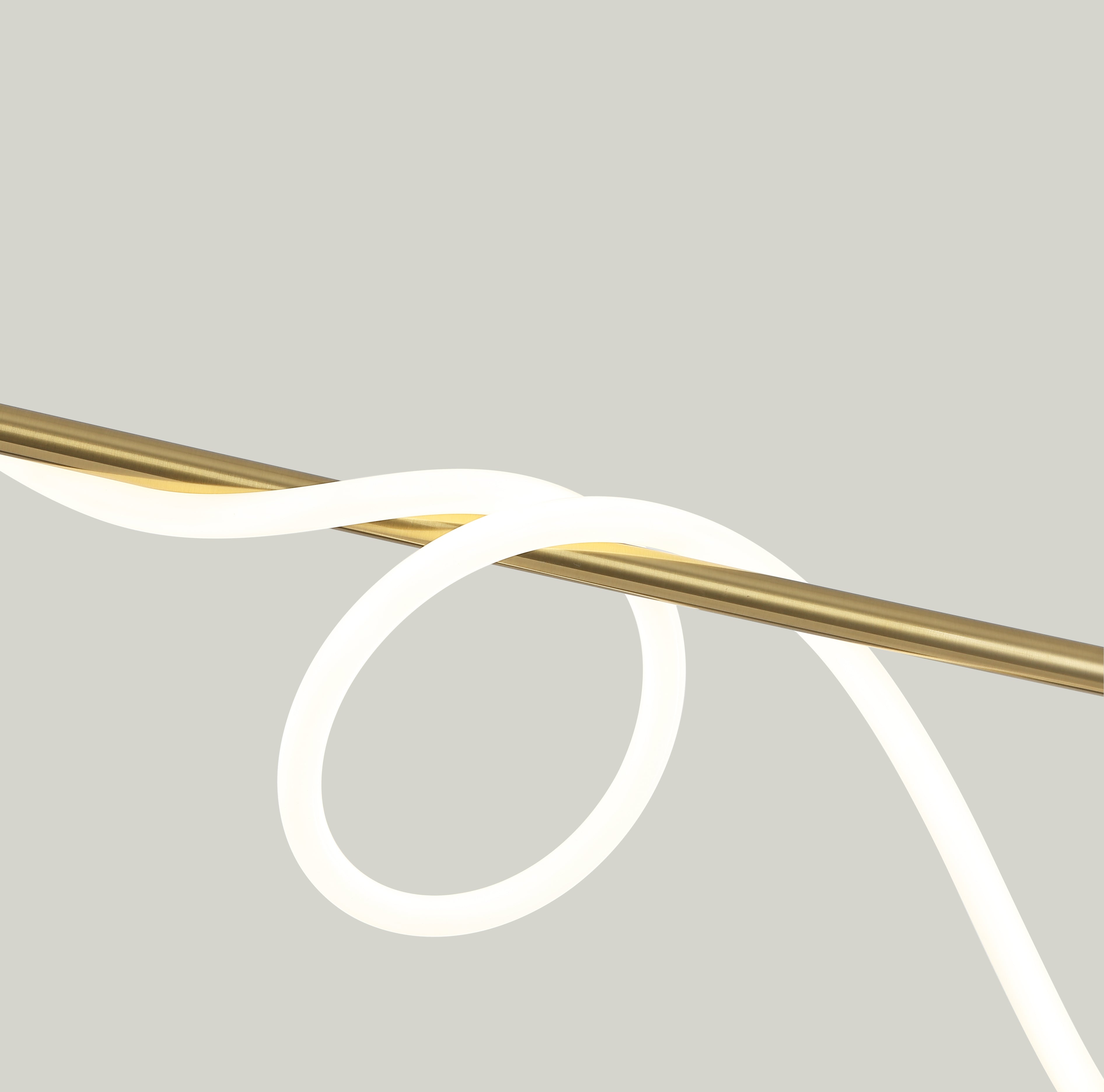 Luminária Pendente Led Loop 40W Seleção de Temperatura Quente/Neutro/Frio Dourado Alut