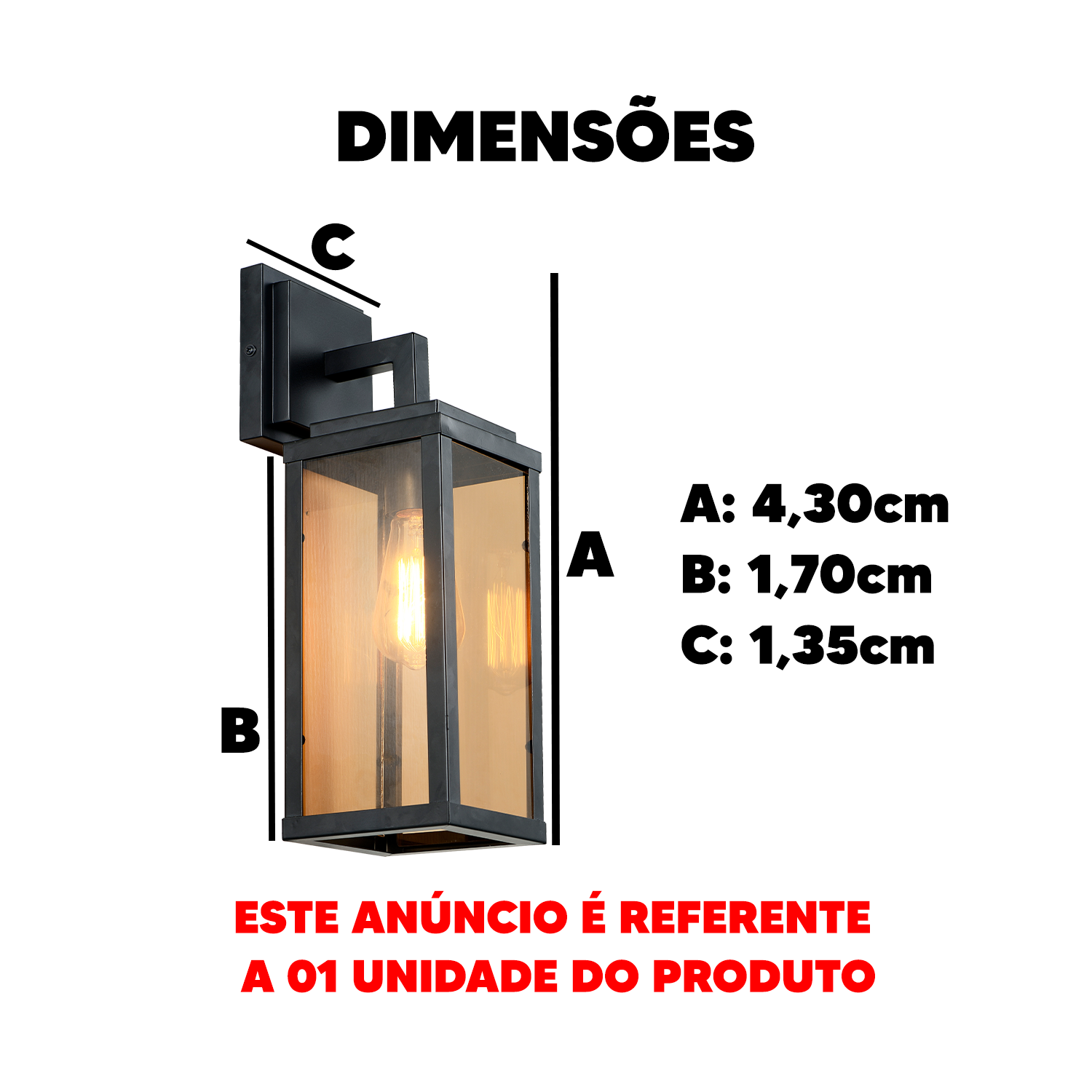 Arandela Led Rustica Bivolt E27 Preto Fosco Alut
