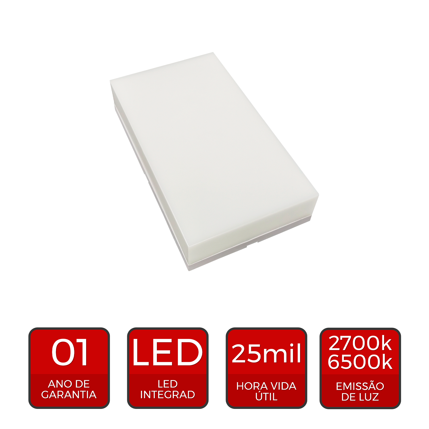 Arandela Led Slim 12W 2700K Branco Quente Bivolt IP65 Branco Alut