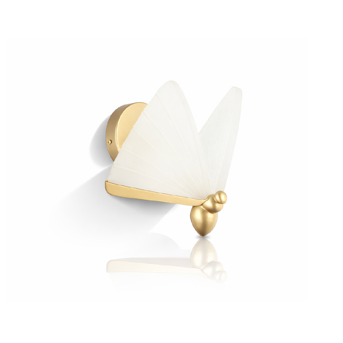 Arandela Led Borboleta 6w 6500k Branco Frio Bivolt Dourado Alut