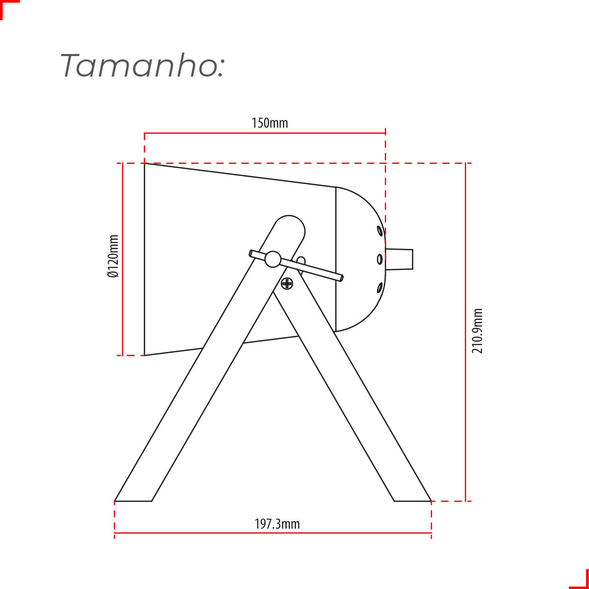 Luminária de Mesa Led Taros 25W E27 Bivolt Madeira Alut
