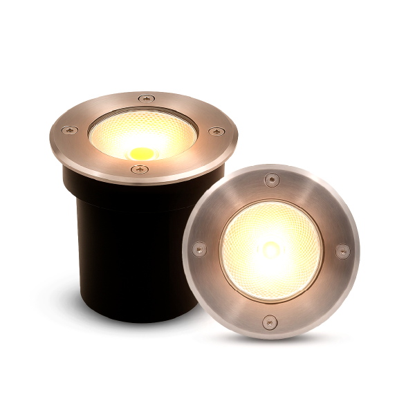 Kit 10 Luminária de Chão Led Solo Embutir 10w 3000k Branco Quente IP65 Bivolt Alut