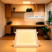 Painel Led Plafon Aluminio Embutir 24w 3000k Branco Quente 29x29 Quadrado Cod: ALUT190073 Alut By Avant