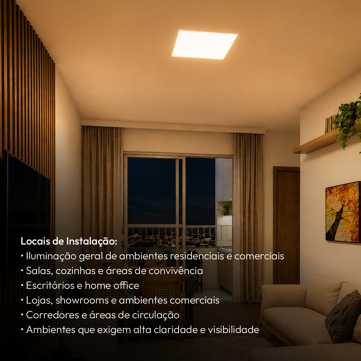 Painel Led Plafon Aluminio Embutir 24w 3000k Branco Quente 29x29 Quadrado Cod: ALUT190073 Alut By Avant
