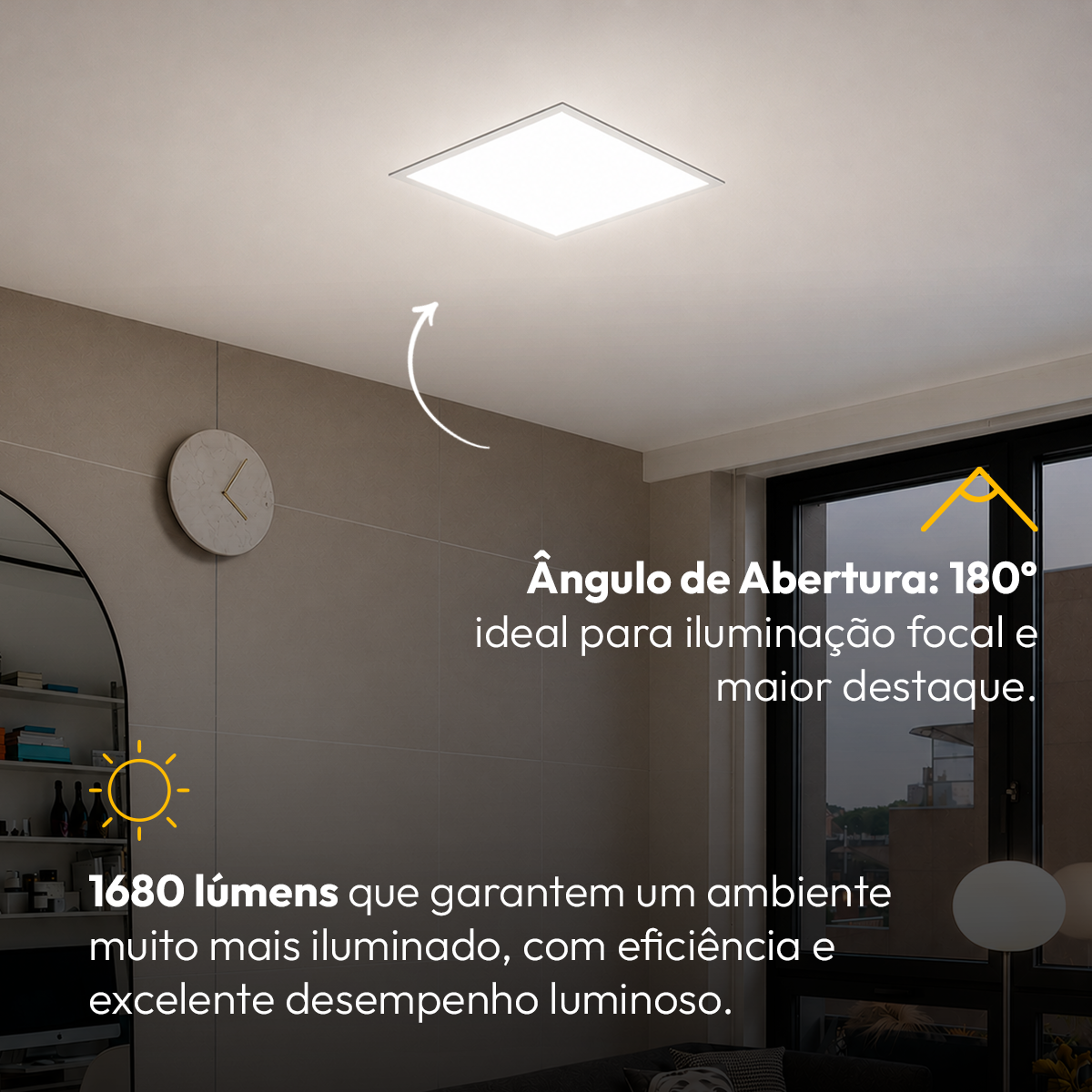 Painel Led Plafon Aluminio Embutir 24w 4000k Branco Neutro 29x29 Quadrado Cod: ALUT190074 Alut By Avant
