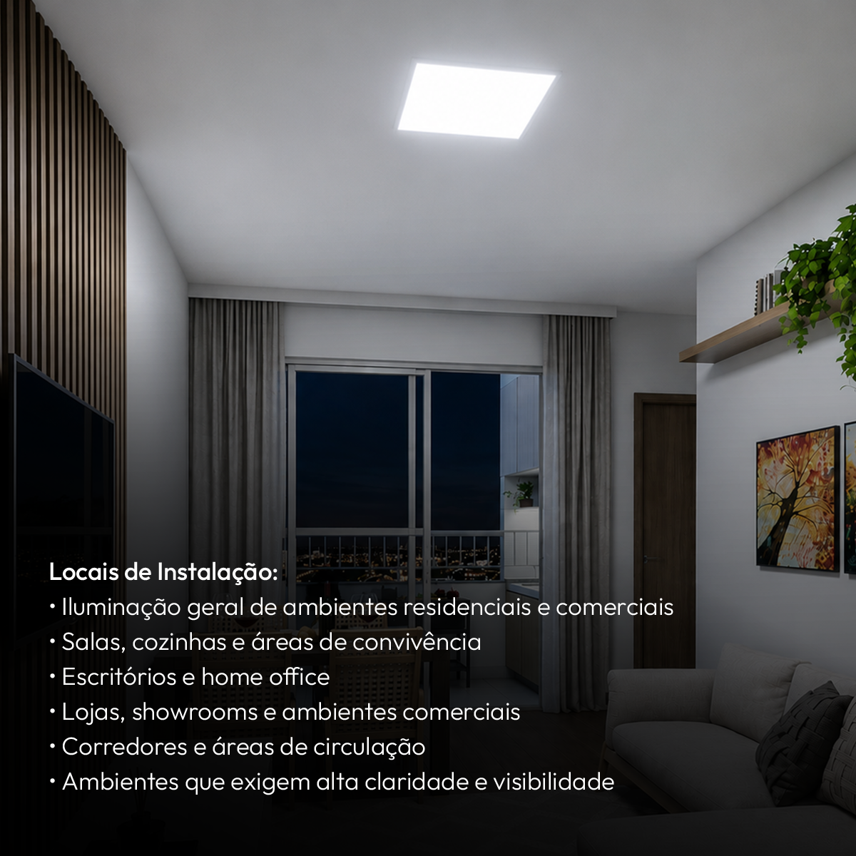 Painel Led Plafon Aluminio Embutir 24w 6500K Branco Frio 29x29 Quadrado Cod: ALUT190075 Alut By Avant