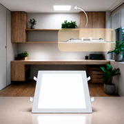 Painel Led Plafon Aluminio Embutir 24w 6500K Branco Frio 29x29 Quadrado Cod: ALUT190075 Alut By Avant