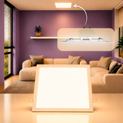 Painel Led Plafon Alumínio Embutir 30w 3000k Branco Quente 40x40 Quadrado Alut By Avant