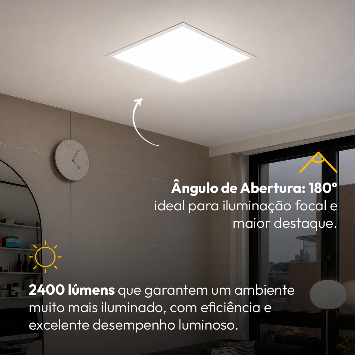 Painel Led Plafon Alumínio Embutir 30w 4000k Branco Neutro 40cm Quadrado Alut By Alut